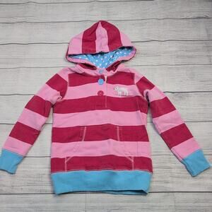 5/6 Mini Boden Striped Applique Hoodie